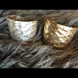 Vintage Look Gold & Silver Cuff Bracelets